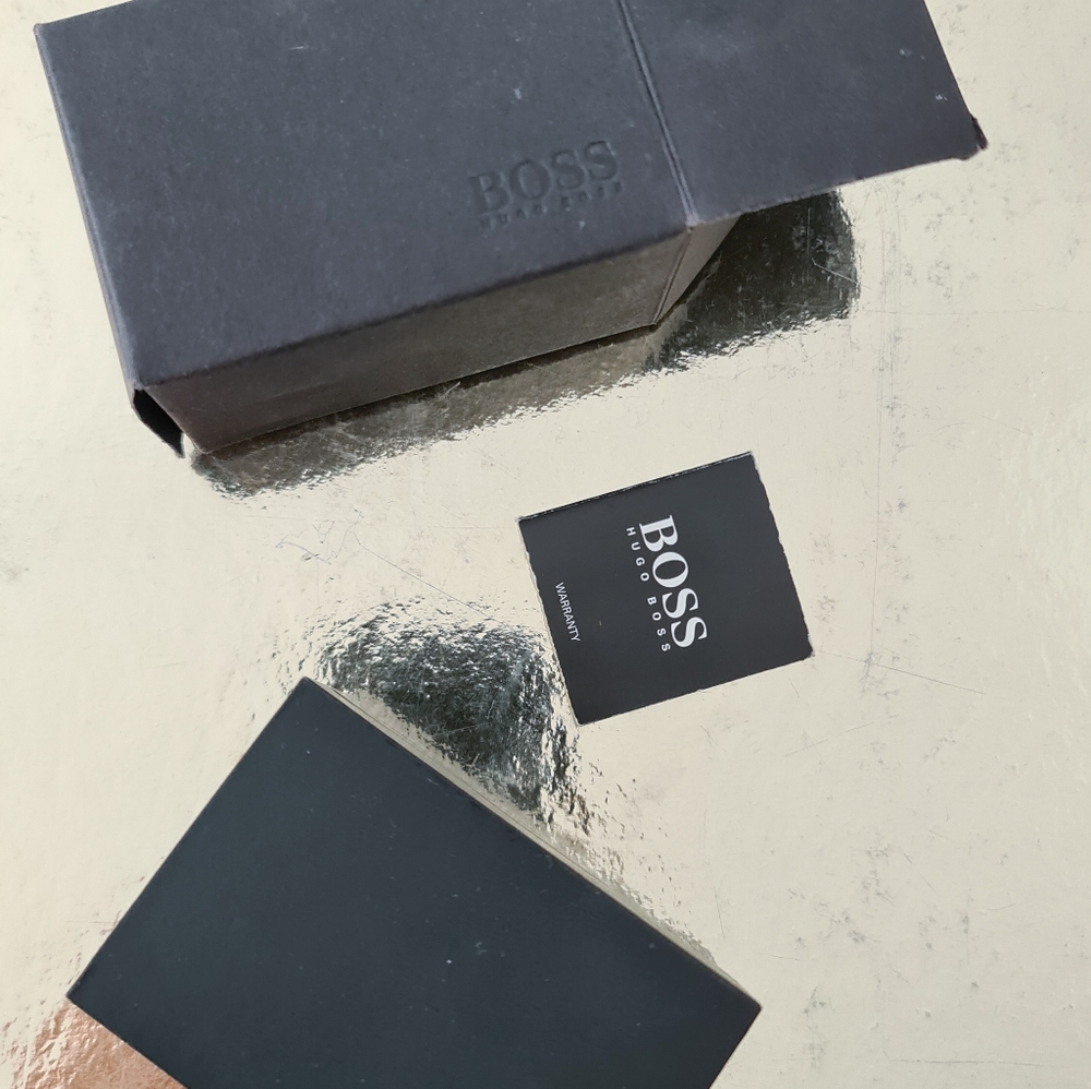 Hugo Boss Mens Silver Cuff Links Cufflinks - Picture 5 of 6